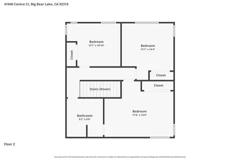 Floorplan - 41940 Centre Ct, Big Bear Lake, CA 92315 photo 3 of 3