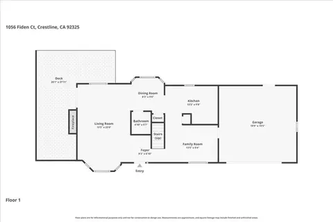 Floorplan - 1056 Fiden Ct, Crestline, CA 92325 photo 2 of 3