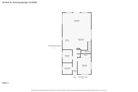 Floorplan - 30 Park Dr, Running Springs, CA 92382 photo 1 of 3