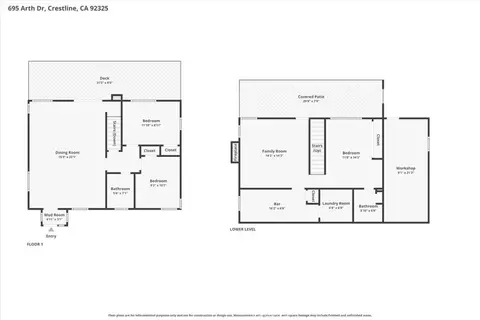 Floorplan - 695 Arth Dr, Crestline, CA 92325 photo 1 of 3