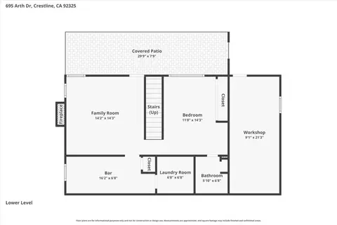 Floorplan - 695 Arth Dr, Crestline, CA 92325 photo 3 of 3