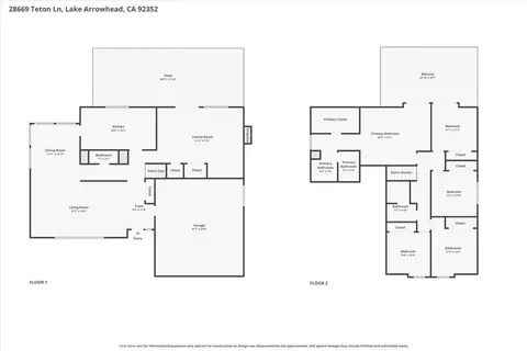 Floorplan - 28669 Teton Ln, Lake Arrowhead, CA 92352 photo 1 of 3