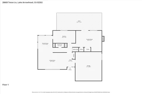 Floorplan - 28669 Teton Ln, Lake Arrowhead, CA 92352 photo 2 of 3