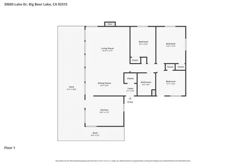 Floorplan - 39605 Lake, Big Bear Lake, CA 92315 photo 1 of 1