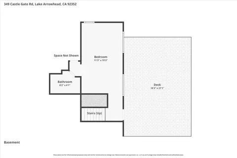 Floorplan - 349 Castle Gate, Lake Arrowhead, CA 92352 photo 2 of 4