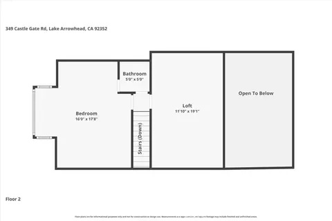 Floorplan - 349 Castle Gate, Lake Arrowhead, CA 92352 photo 4 of 4