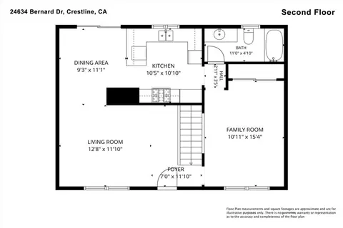 Floorplan - 24634 Bernard Dr, Crestline, CA 92325 photo 1 of 2