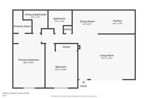 Floorplan - 3068 Panorama Rd #C, Riverside, CA 92506 photo 1 of 1