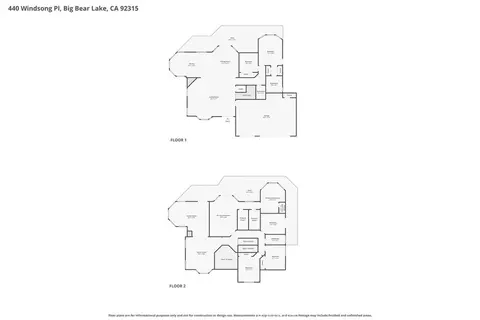 Floorplan - 440 Windsong, Big Bear Lake, CA 92315 photo 1 of 1