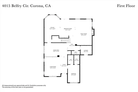 Floorplan - 4015 Belfry Cir, Corona, CA 92883 photo 1 of 2