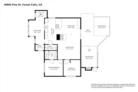 Floorplan - 40940 Pine Dr, Forest Falls, CA 92339 photo 1 of 1