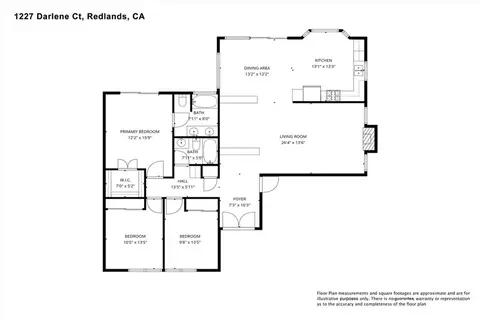 Floorplan - 1227 Darlene Ct, Redlands, CA 92374 photo 1 of 1