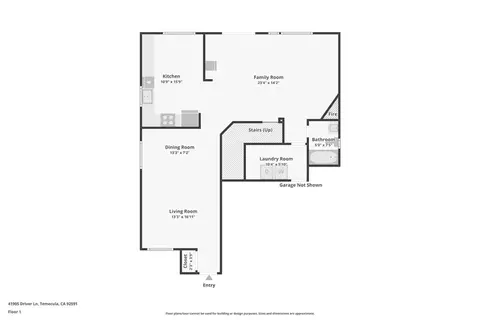 Floorplan - 41905 Driver Ln, Temecula, CA 92591 photo 1 of 3