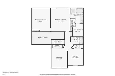 Floorplan - 41905 Driver Ln, Temecula, CA 92591 photo 2 of 3
