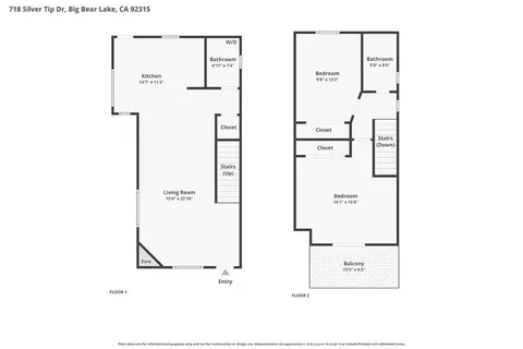 Floorplan - 718 Silver Tip, Big Bear Lake, CA 92315 photo 2 of 2