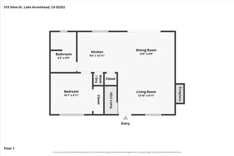 Floorplan - 515 View, Lake Arrowhead, CA 92352 photo 2 of 3