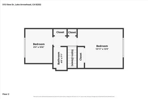 Floorplan - 515 View, Lake Arrowhead, CA 92352 photo 3 of 3
