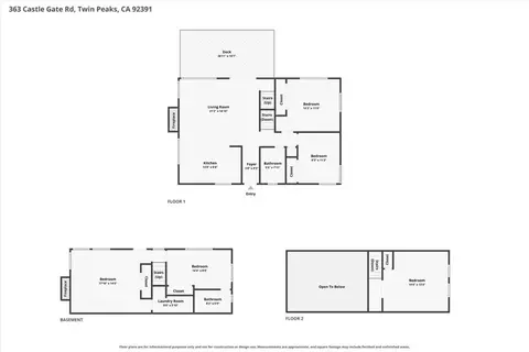 Floorplan - 363 Castle Gate, Lake Arrowhead, CA 92352 photo 4 of 4