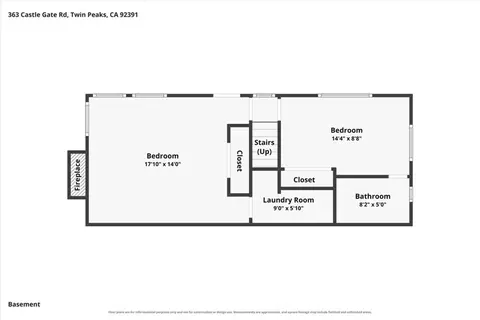 Floorplan - 363 Castle Gate, Lake Arrowhead, CA 92352 photo 3 of 4