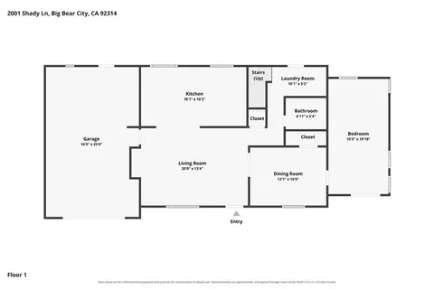 Floorplan - 2001 Shady, Big Bear City, CA 92314 photo 2 of 3