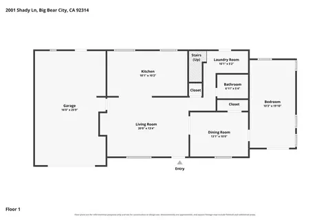 Floorplan - 2001 Shady, Big Bear City, CA 92314 photo 2 of 3