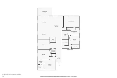 Floorplan - 24764 Hidden Hills Dr, Menifee, CA 92584 photo 1 of 1