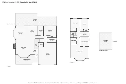 Floorplan - 154 Lodgepole Pl, Big Bear Lake, CA 92315 photo 1 of 1
