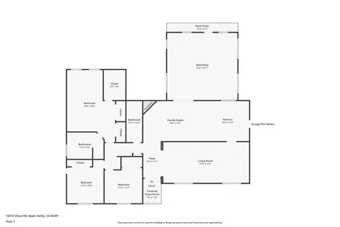 Floorplan - 14310 Choco Rd, Apple Valley, CA 92307 photo 1 of 1