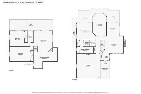 Floorplan - 26695 Modoc, Lake Arrowhead, CA 92352 photo 1 of 1