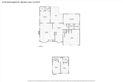 Floorplan - 41725 Mockingbird, Big Bear Lake, CA 92315 photo 1 of 3