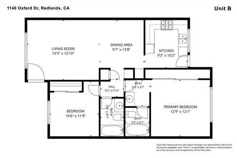 Floorplan - 1140 Oxford Dr, Redlands, CA 92374 photo 2 of 4