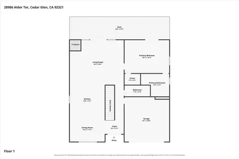 Floorplan - 28986 Alder Ter, Cedar Glen, CA 92321 photo 2 of 3