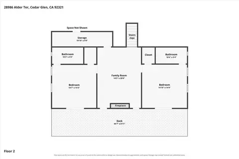 Floorplan - 28986 Alder Ter, Cedar Glen, CA 92321 photo 3 of 3