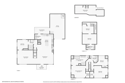 Floorplan - 229 Hemlock Dr, Lake Arrowhead, CA 92352 photo 5 of 5