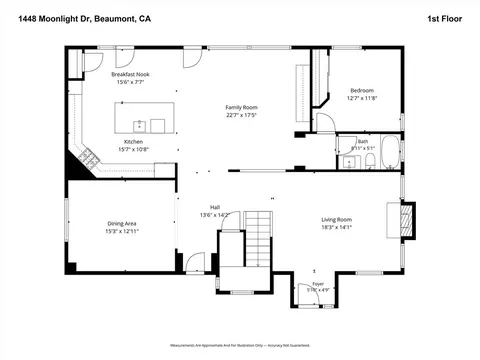 Floorplan - 1448 Moonlight Dr, Beaumont, CA 92223 photo 1 of 2
