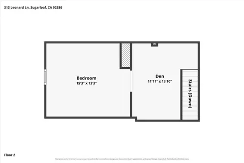 Floorplan - 313 Leonard, Sugarloaf, CA 92386 photo 2 of 2