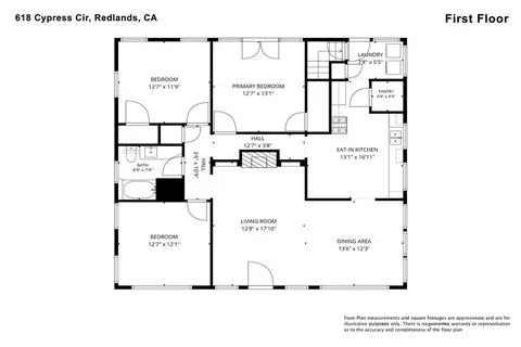 Floorplan - 618 Cypress Cir, Redlands, CA 92373 photo 1 of 2