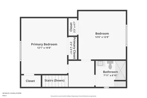 Floorplan - 463 Delle Dr, Crestline, CA 92325 photo 2 of 3