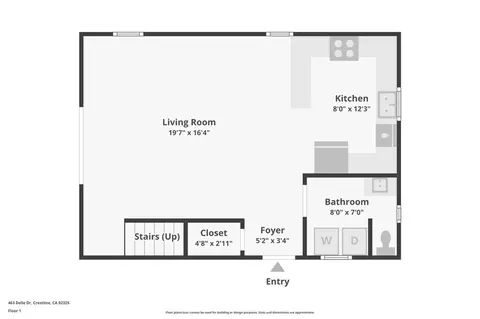 Floorplan - 463 Delle Dr, Crestline, CA 92325 photo 1 of 3