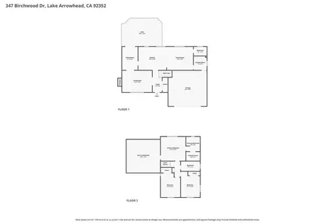 Floorplan - 347 Birchwood, Lake Arrowhead, CA 92352 photo 3 of 3