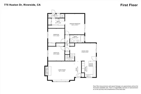 Floorplan - 775 Huston, Riverside, CA 92507 photo 1 of 2
