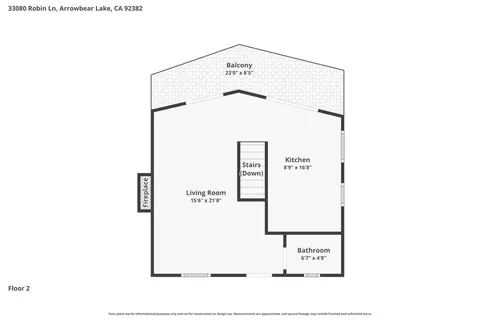 Floorplan - 33080 Robin Ln, Arrowbear, CA 92382 photo 2 of 3