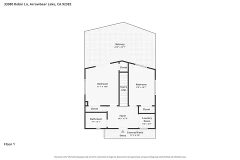 Floorplan - 33080 Robin Ln, Arrowbear, CA 92382 photo 1 of 3
