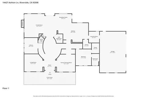 Floorplan - 14427 Ashton, Riverside, CA 92508 photo 1 of 3