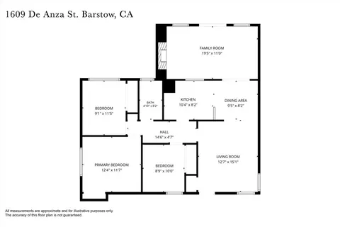 Floorplan - 1609 De Anza, Barstow, CA 92311 photo 1 of 1