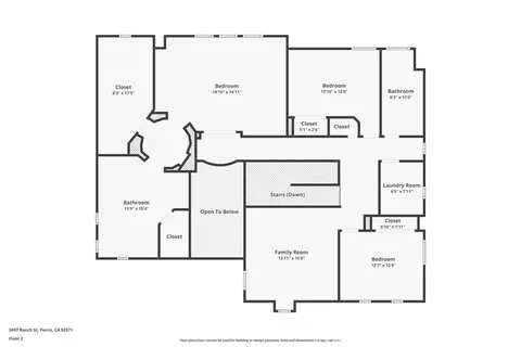 Floorplan - 3497 Ranch St, Perris, CA 92571 photo 2 of 3