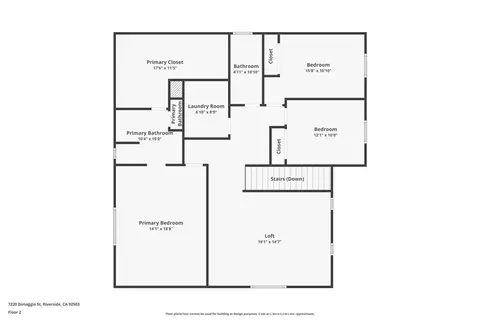 Floorplan - 7220 Dimaggio St, Riverside, CA 92503 photo 2 of 3
