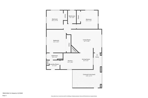 Floorplan - 18024 Alder St, Hesperia, CA 92345 photo 1 of 1