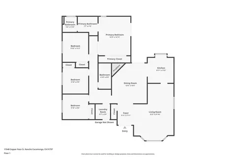 Floorplan - 11548 Copper Pass Ct, Rancho Cucamonga, CA 91737 photo 1 of 1