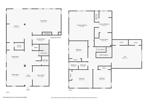 Floorplan - 17213 Noble Vw, Riverside, CA 92503 photo 2 of 3